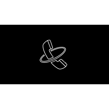 baby pacifier symbol icon vector illustration design  black and white colorの素材