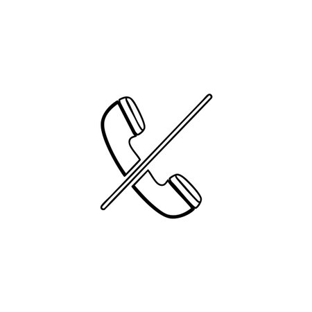 Phone icon. Call center, support, phone service symbol. Vector illustrationの素材