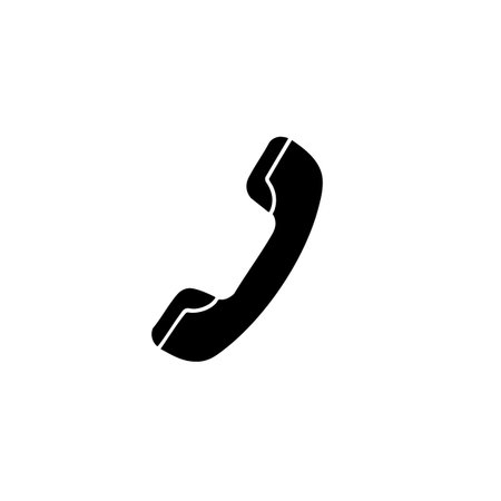 Telephone handset icon. Phone receiver symbol. Flat design style.の素材