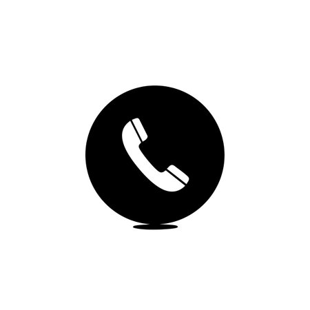 Phone icon vector design symbol of support and call center. Telephone icon vector design templateの素材