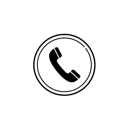 phone icon vector design symbol of support call center or customer service help deskの素材