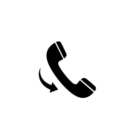 Phone icon isolated on white background. Call icon. Telephone icon vectorの素材