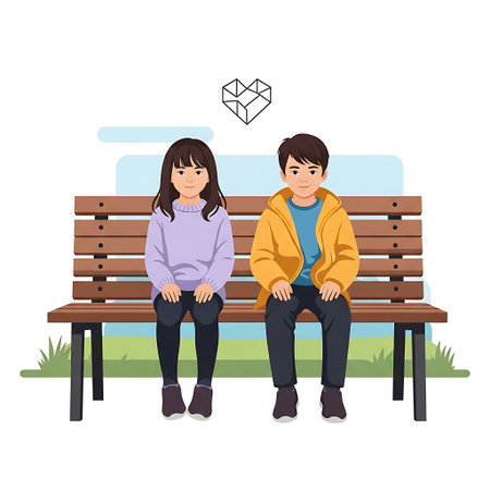 couple sitting on bench icon vector illustration graphic design vector illustration graphic designの素材