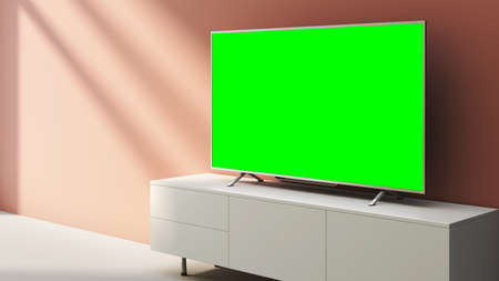 detail of modern living-room - wall with TV