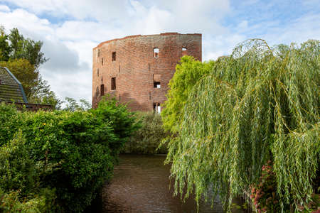 The exterior of the ruin castle Teylingen in Sassenheim in the Netherlands.のeditorial素材