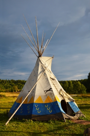 Colored National wigwam of American Indians