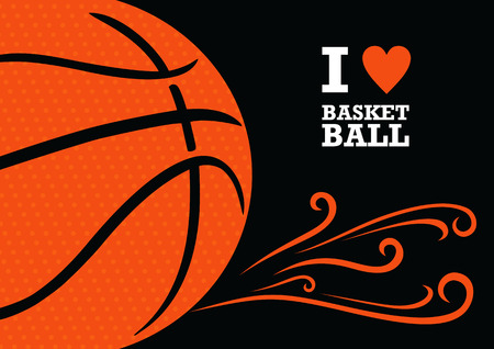Vector background basketball theme. The stylized image of a basketball ballのイラスト素材