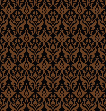 Gothic ornament. Seamless medieval floral vector patternのイラスト素材
