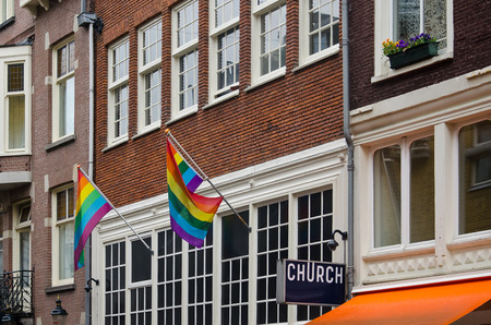 Church for sexual minorities in Amsterdam. Holland, Amsterdam, June 2014のeditorial素材