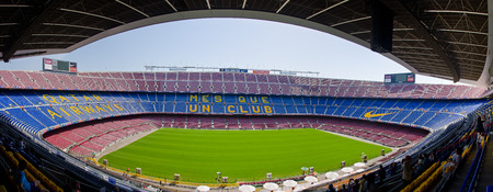 The famous stadium of FC Barcelona Camp Nou. Barcelona, June 2014のeditorial素材