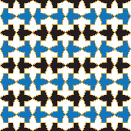 Pattern from the Alhambra palace. Traditional islamic geometric pattern. Arabic mosaicのイラスト素材