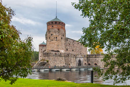Olavinlinna medieval castle in eastern Finland in the city of Savonlinnaのeditorial素材