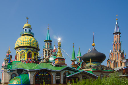 Kazan, Russia, August 2020: Temple of all religions in Kazanのeditorial素材