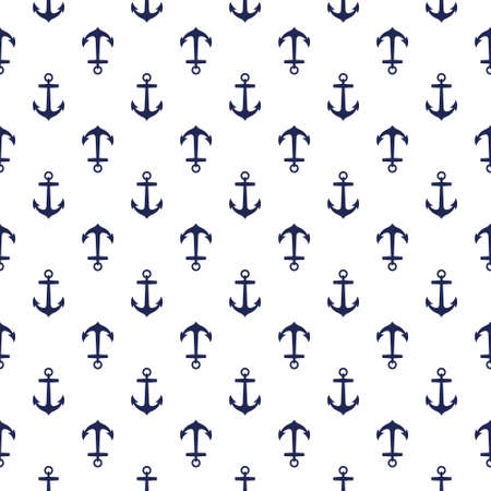Seamless nautical pattern with anchors. Design element for wallpapersのイラスト素材