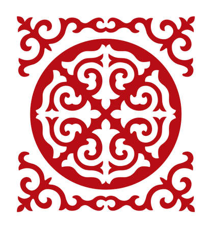 Traditional ornament of Asian nomads: Mongols, Kazakhs, Kirghiz, Bashkirs, Tatars.のイラスト素材