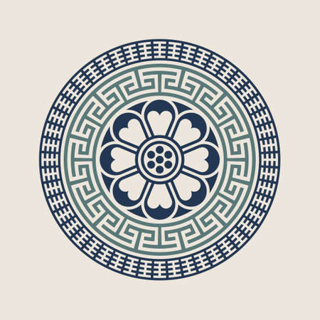 Vector korean ornament. Asain pattern, pattern fillsのイラスト素材