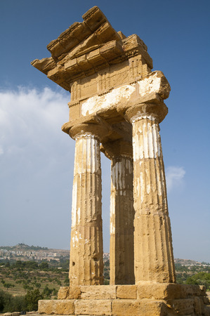 Temple of Castor and Pollux, Agrigento, Sicily, Italy の写真素材