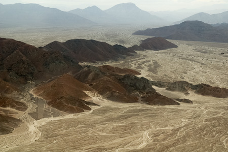 Aerial view of Nasca lines, Peruの写真素材