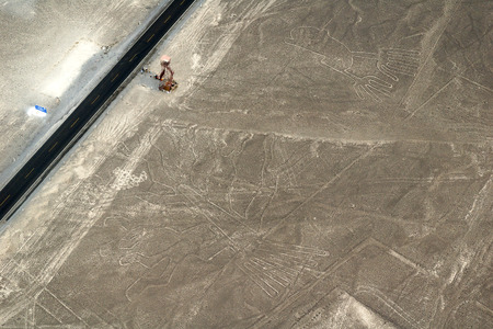Aerial view of Nasca lines, Peruの写真素材