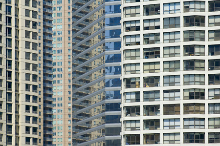 Skyscrapper facade close view