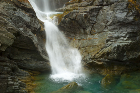 Mountain waterfall, Lillaz, Italyの写真素材