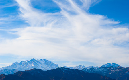 Mountains view with cloud, Mottarone, Italyの写真素材