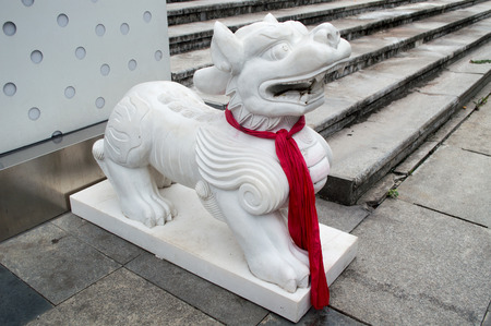 Stone lionsの写真素材
