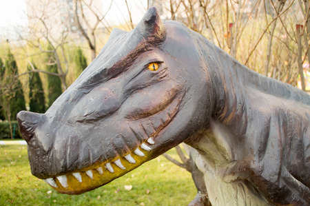 Sculpture of dinosaurのeditorial素材