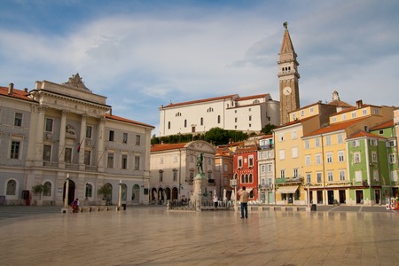 Piran - old and picturesque adriatic town in Sloveniaのeditorial素材