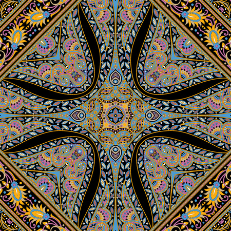 beautiful colorful textile print scarf designの写真素材