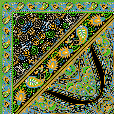 beautiful colorful textile print scarf designの写真素材