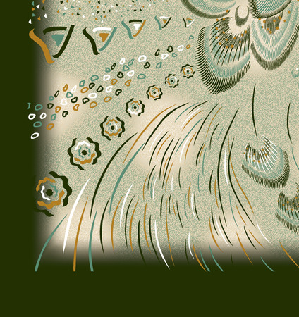 beautiful colorful textile print scarf designの写真素材