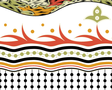 Beautiful colorful textile print designの写真素材
