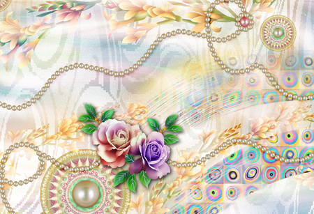 Colorful multi effect textile design scarf,dress,curtain etc... print designの写真素材