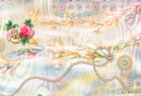 Colorful multi effect textile design scarf,dress,curtain etc... print designの写真素材