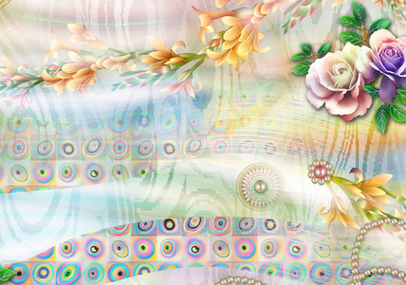 Colorful multi effect textile design scarf,dress,curtain etc... print designの写真素材