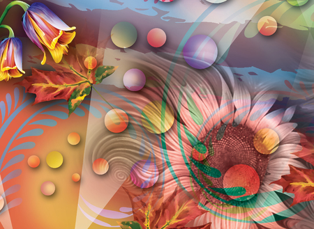 Colorful multi effect textile design scarf,dress,curtain etc... print designの写真素材