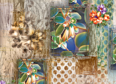 Colorful multi effect textile design scarf,dress,curtain etc... print designの写真素材