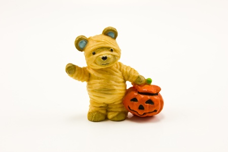 mummy bear figure for halloweenの写真素材