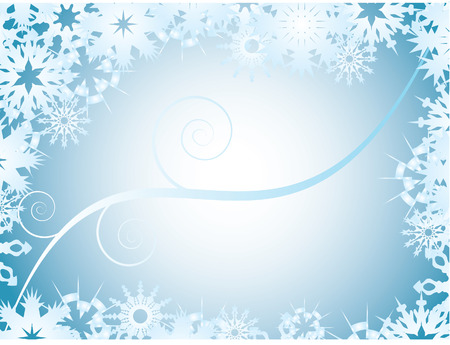  background with snowflake frameのイラスト素材