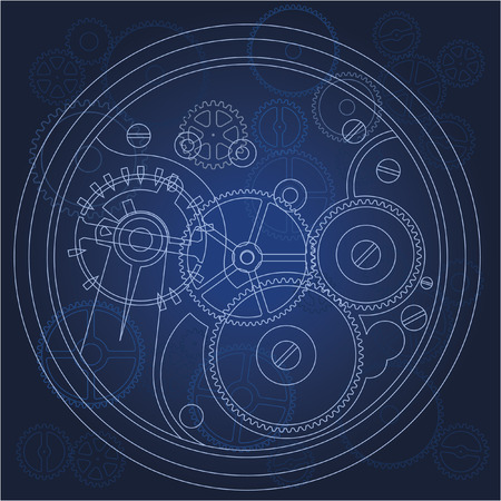 gears bluprintのイラスト素材