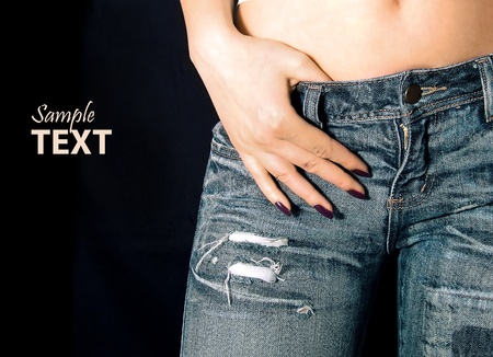 girl in jeans の写真素材
