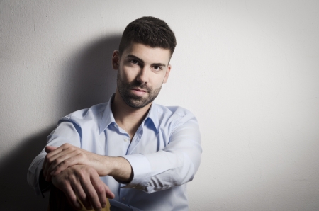 Portrait of young handsome manの写真素材