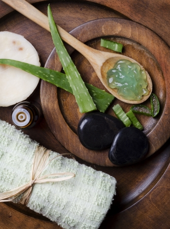 Spa concept with aloe veraの写真素材
