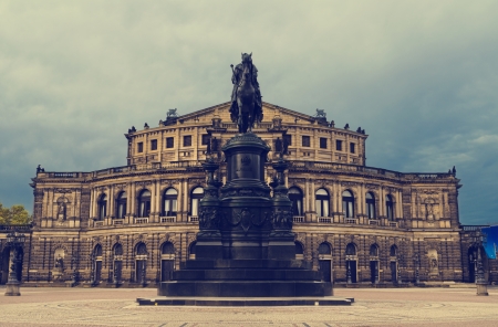 Opera house in Dresden, Germanyのeditorial素材