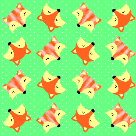 Fox Patternのイラスト素材