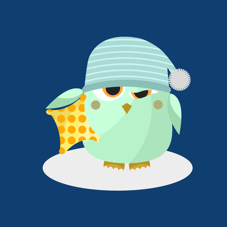 Cute Owls Illustration. Vector Illustration.のイラスト素材
