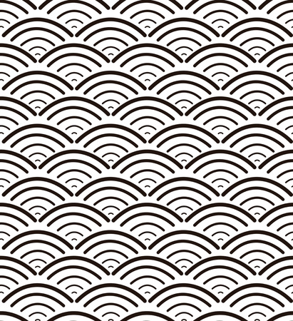 Seamless pattern. Geometric Vector illustration. Repeating background. Black and Whiteのイラスト素材