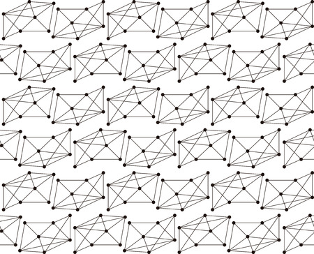 Seamless pattern. Geometric Vector illustration. Repeating background. Black and Whiteのイラスト素材