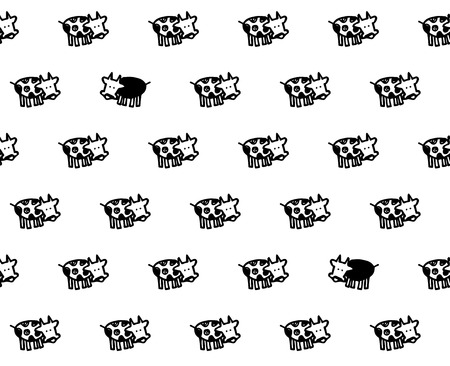 Seamless black and white pattern.  Vector illustration.のイラスト素材